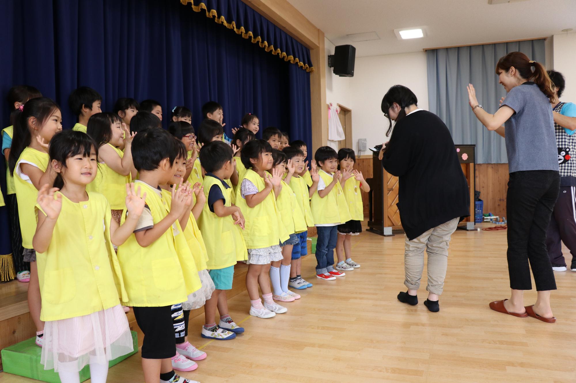 竜王東保育園ラジオ番組の収録