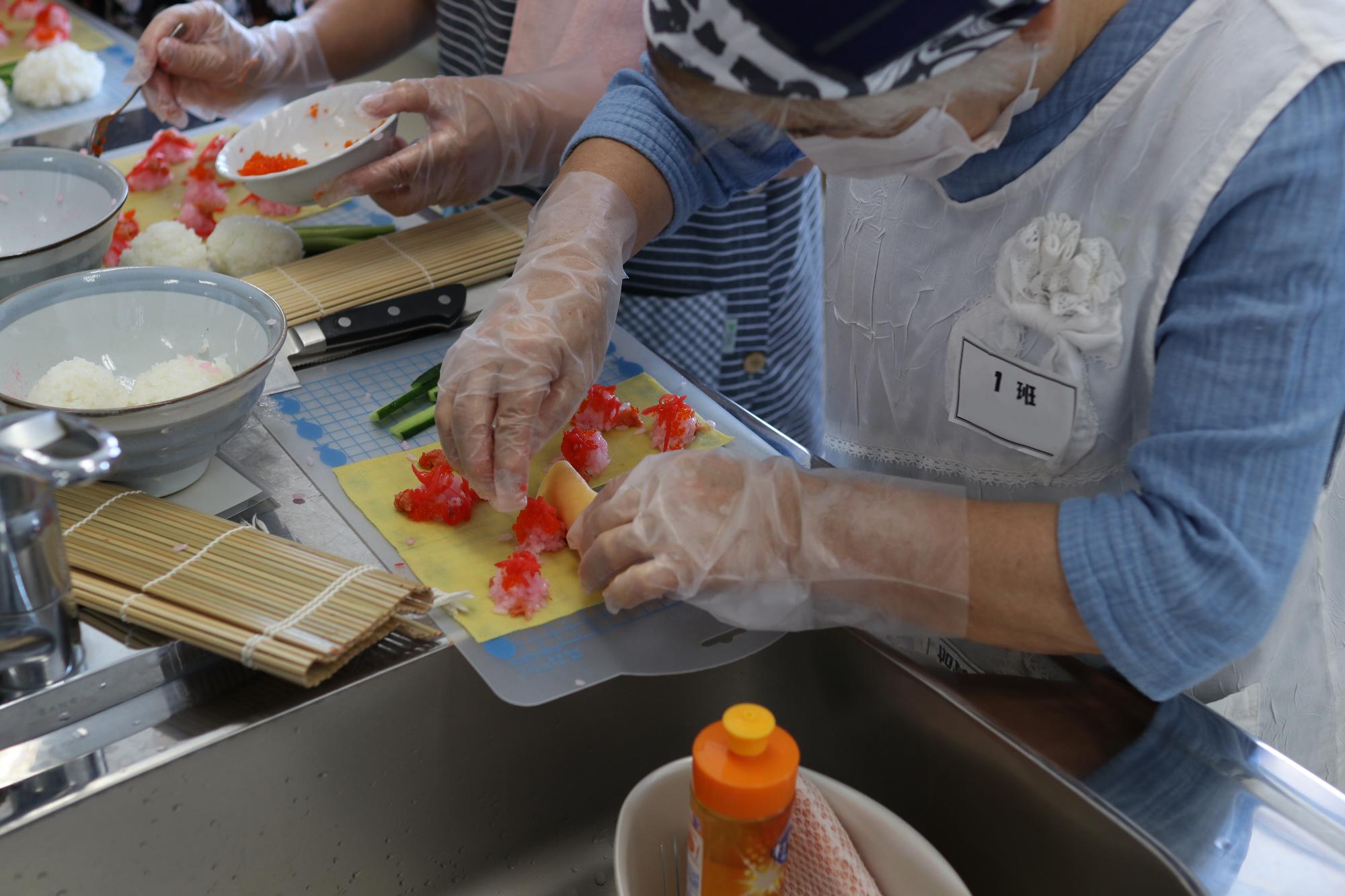 季節の飾り巻き寿司作り講座