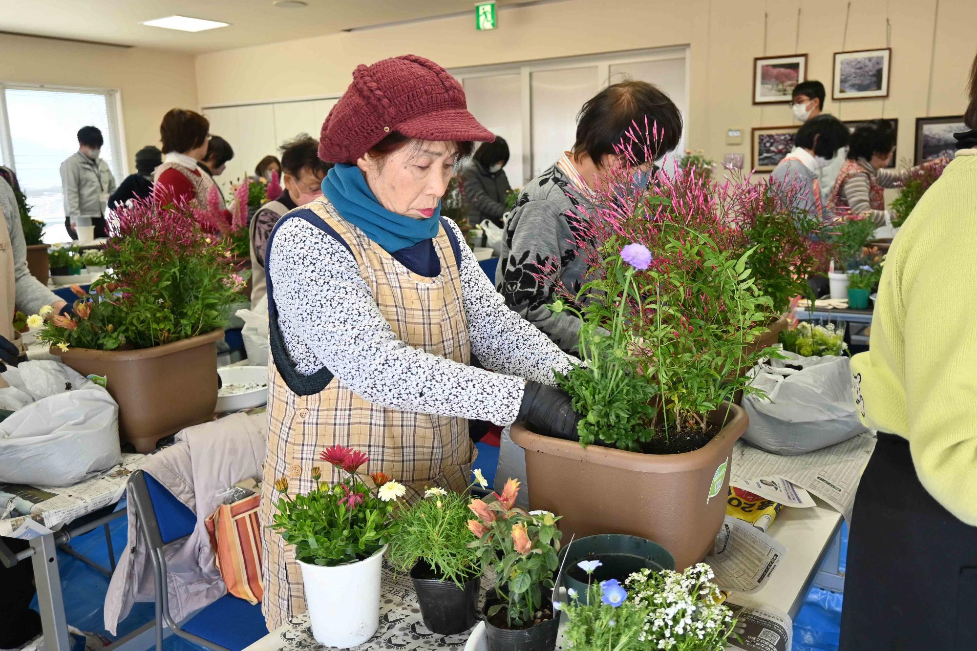 ふれ愛寄せ植え教室5782