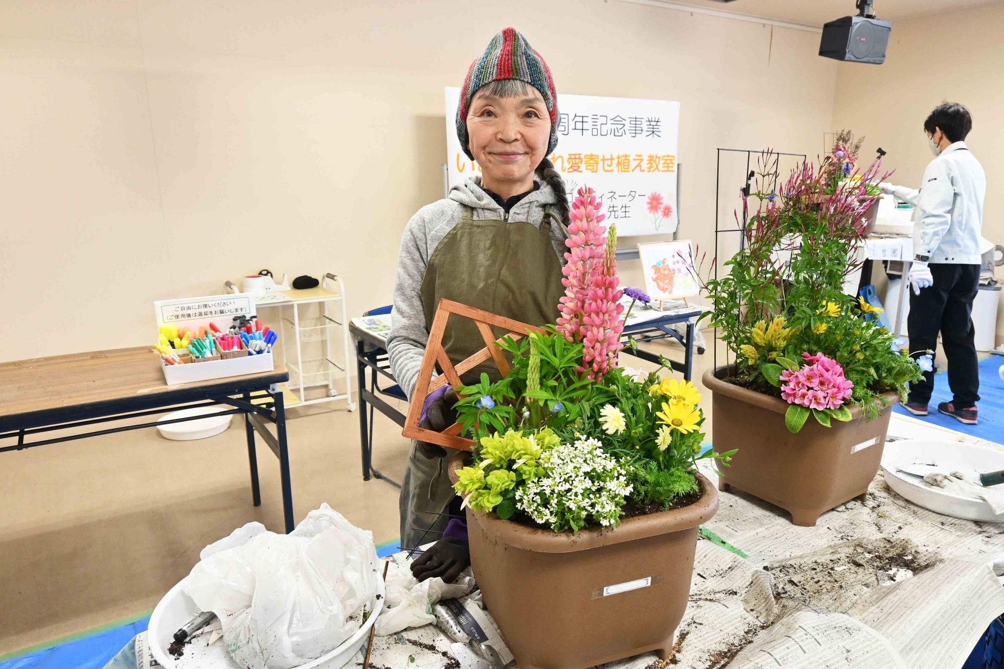 ふれ愛寄せ植え教室5861