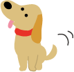しっぽを振っている犬のイラスト