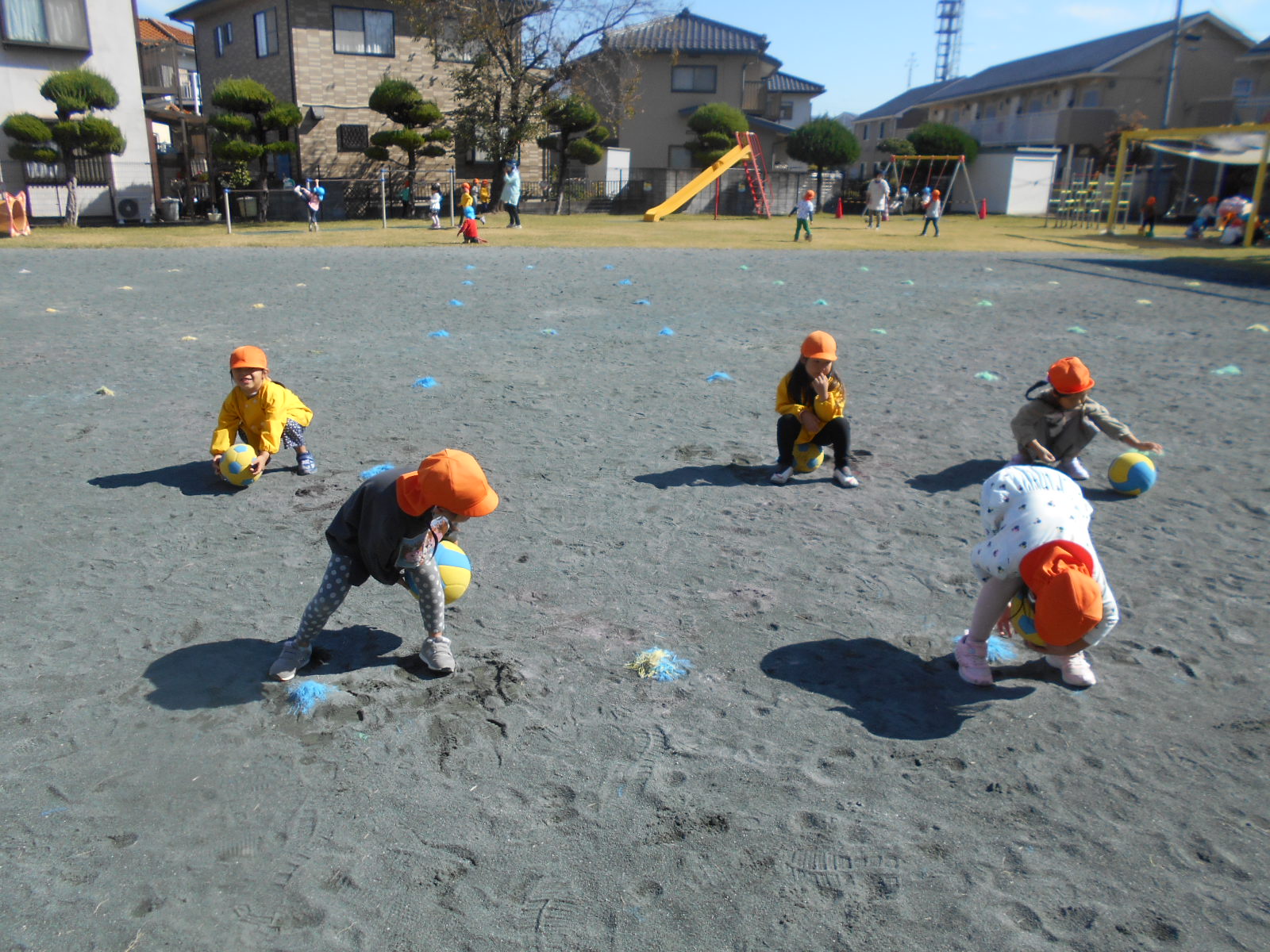 サッカー遊び