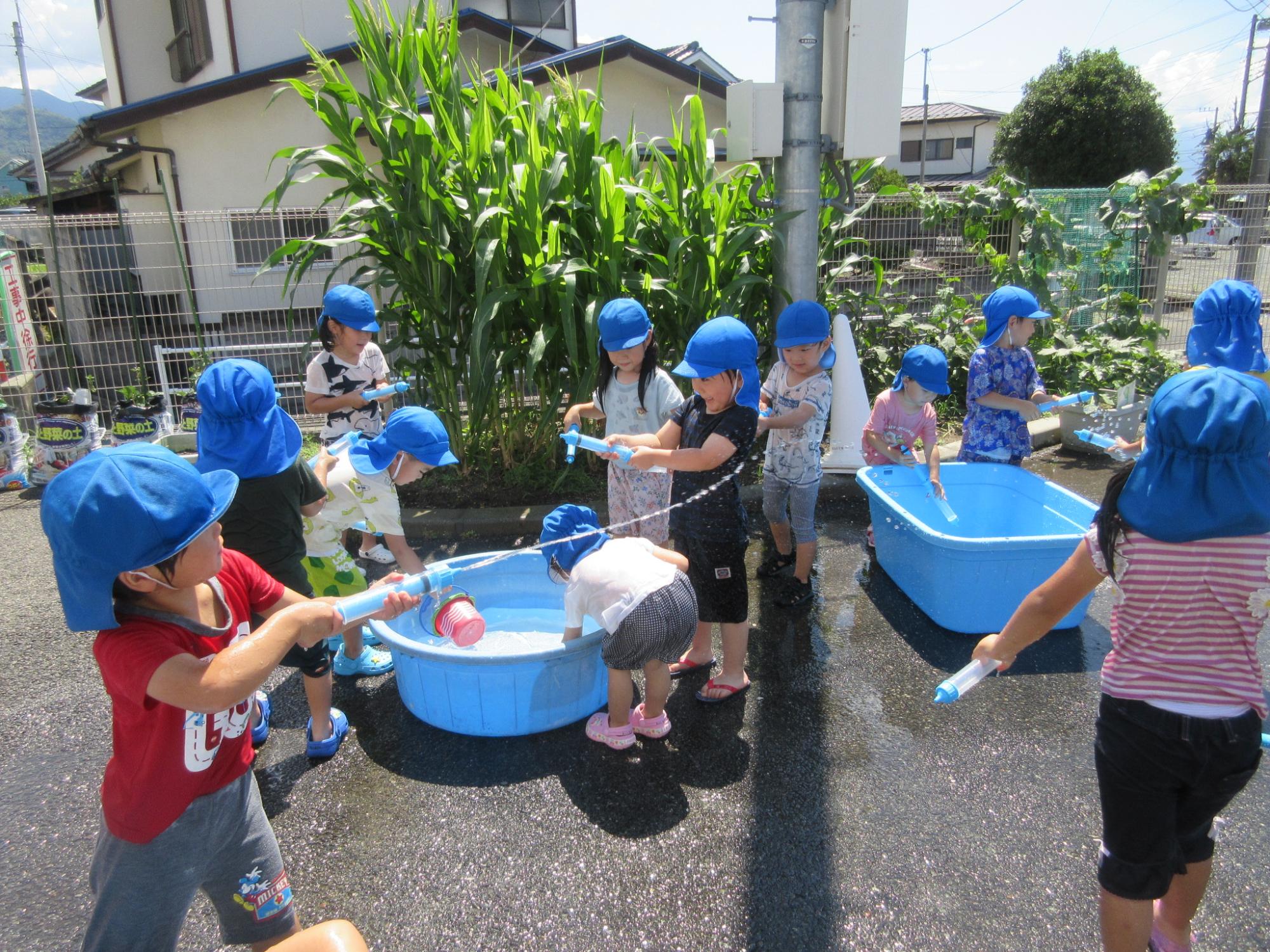 あお組水遊び