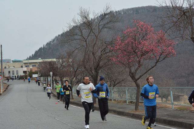 (写真)苦しいコースを走るランナー