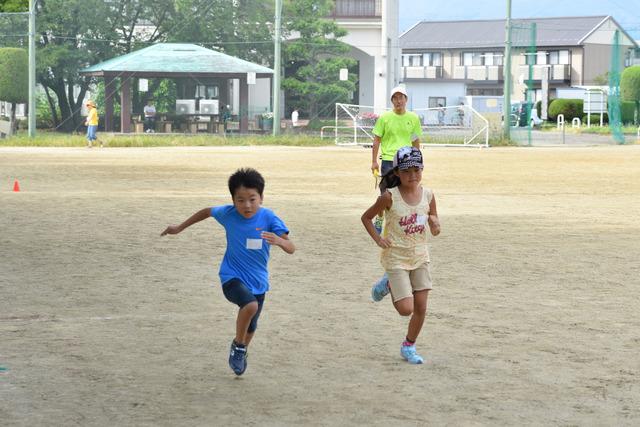 走っている子供たちの様子の写真