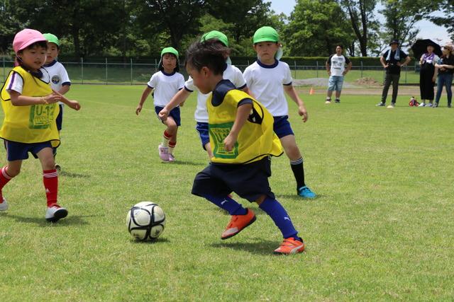 甲斐市キッズサッカー交流大会の様子の写真1