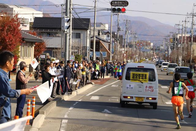 県下一周駅伝大会,選手が競走している写真5