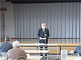 シルバー人材センター理事会での市長の写真
