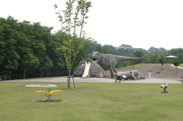 双葉水辺公園のティラノサウルスの「フタバちゃん」の写真