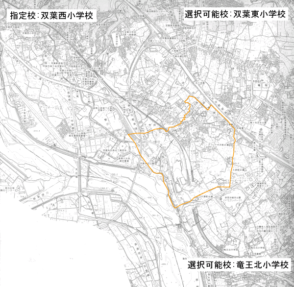 横町区、寺町区の一部地図の写真