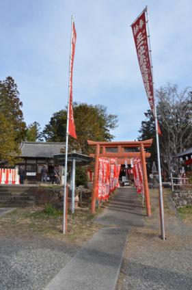 赤い鳥居が並ぶ赤坂稲荷神社の写真