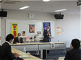 甲斐市農業活性化協議会総会での市長の写真