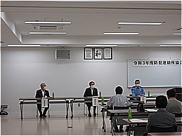 令和3年度韮崎警察署管内防犯連絡所協会定期総会での市長の写真