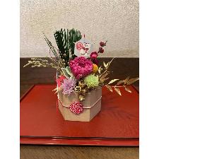 プリザーブドフラワーのお正月アレンジメント作品見本