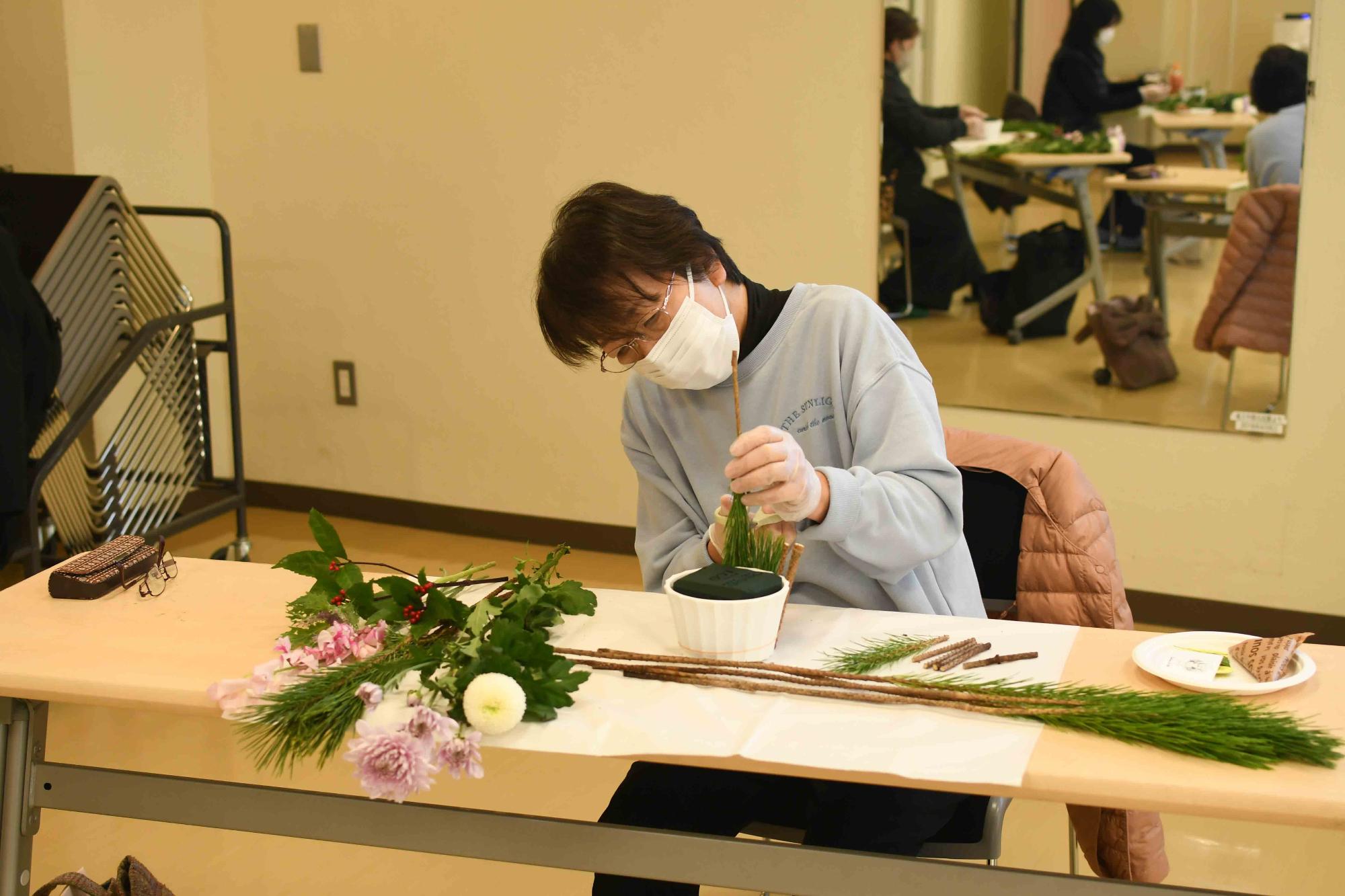 20231226フラワーアレンジメント5