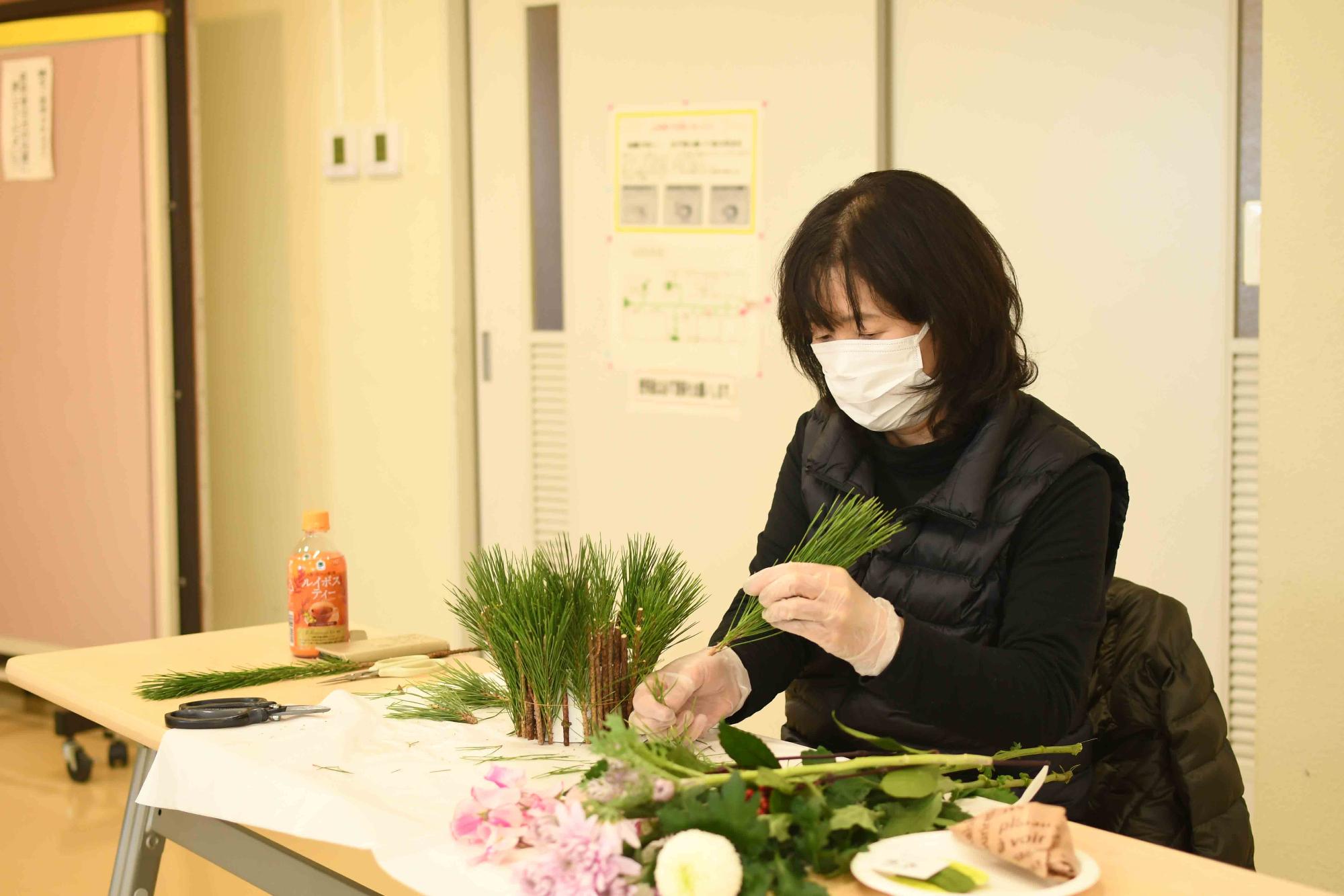 20231226フラワーアレンジメント8