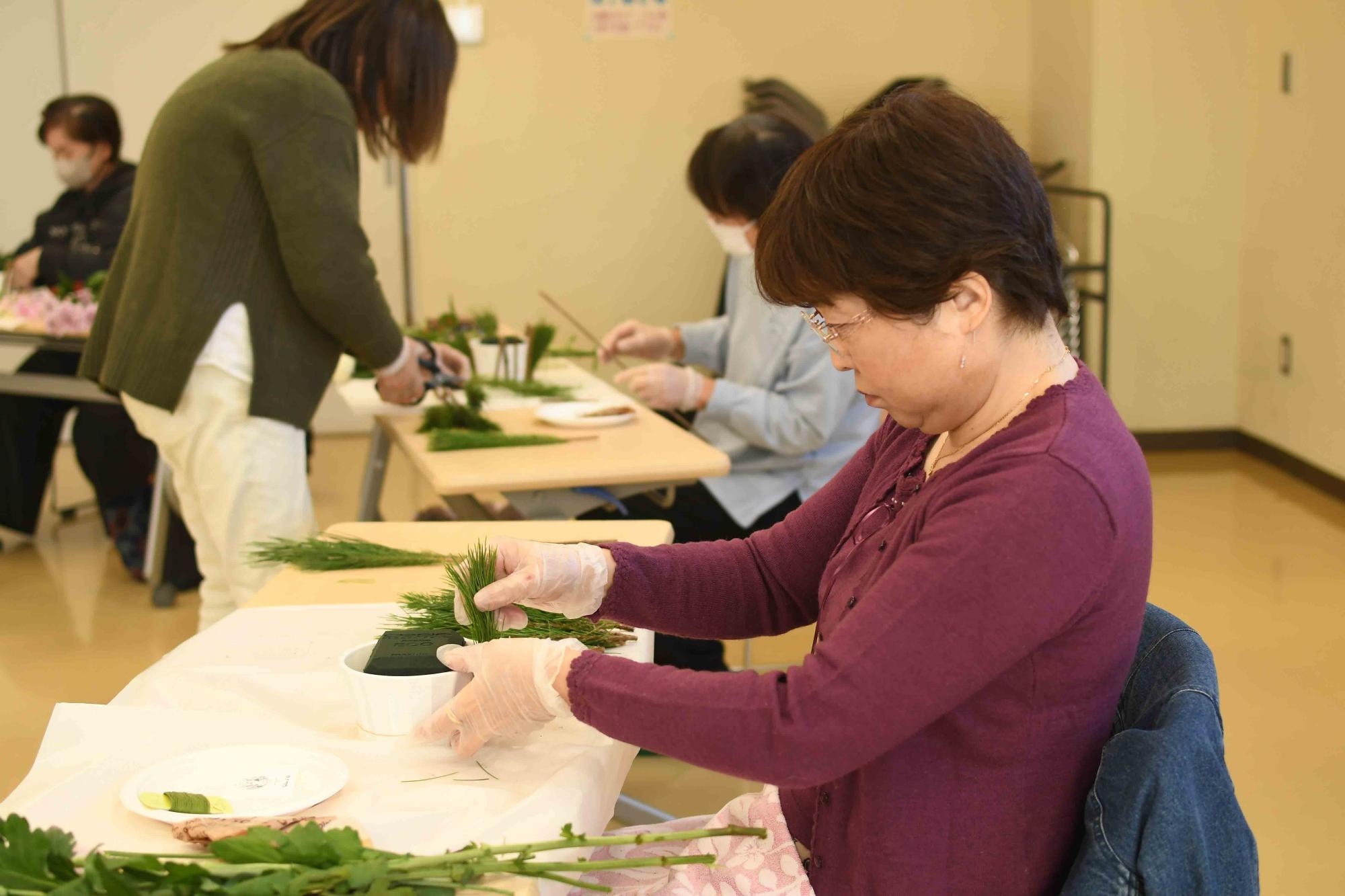 20231226フラワーアレンジメント9