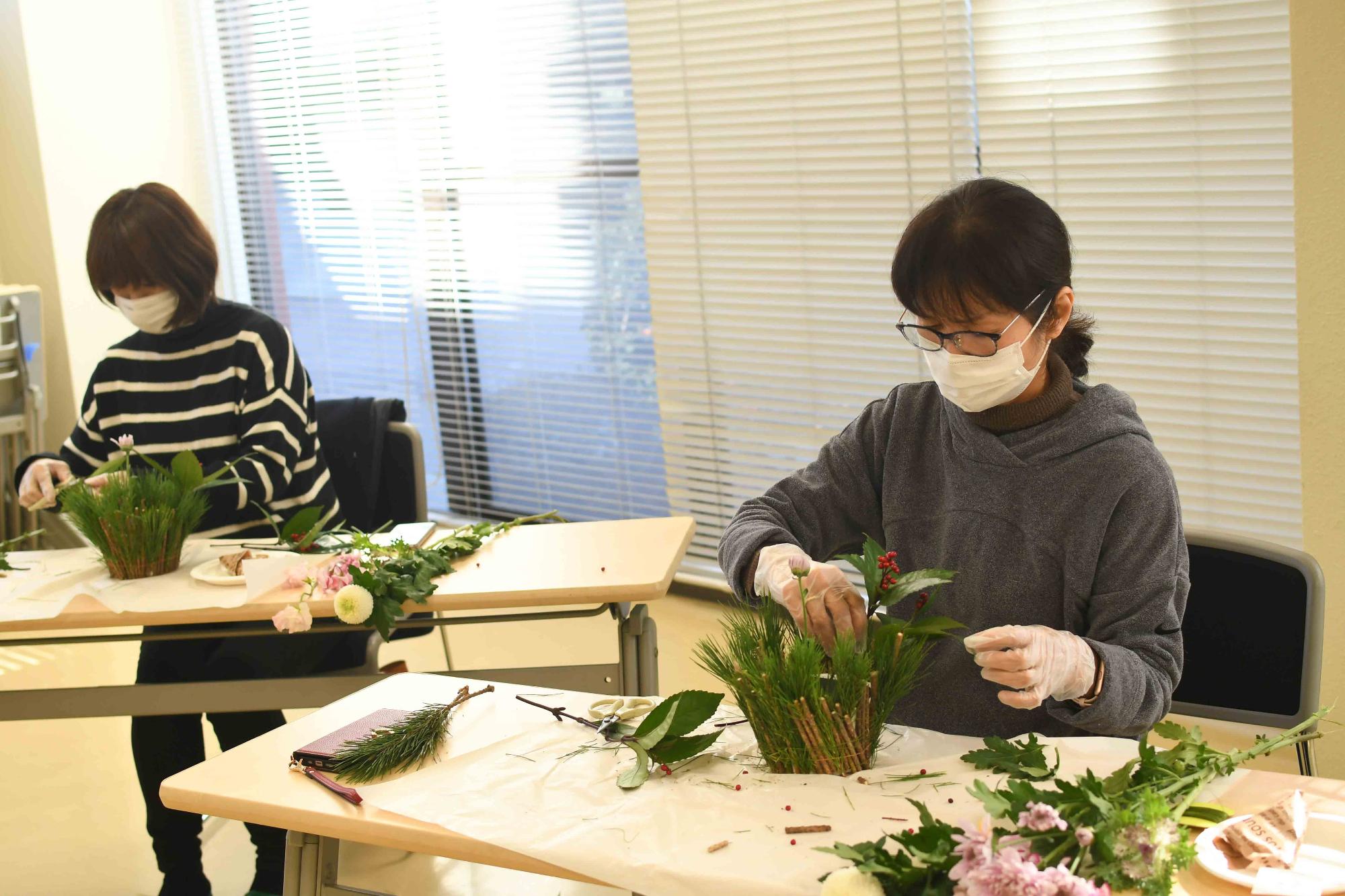 20231226フラワーアレンジメント12