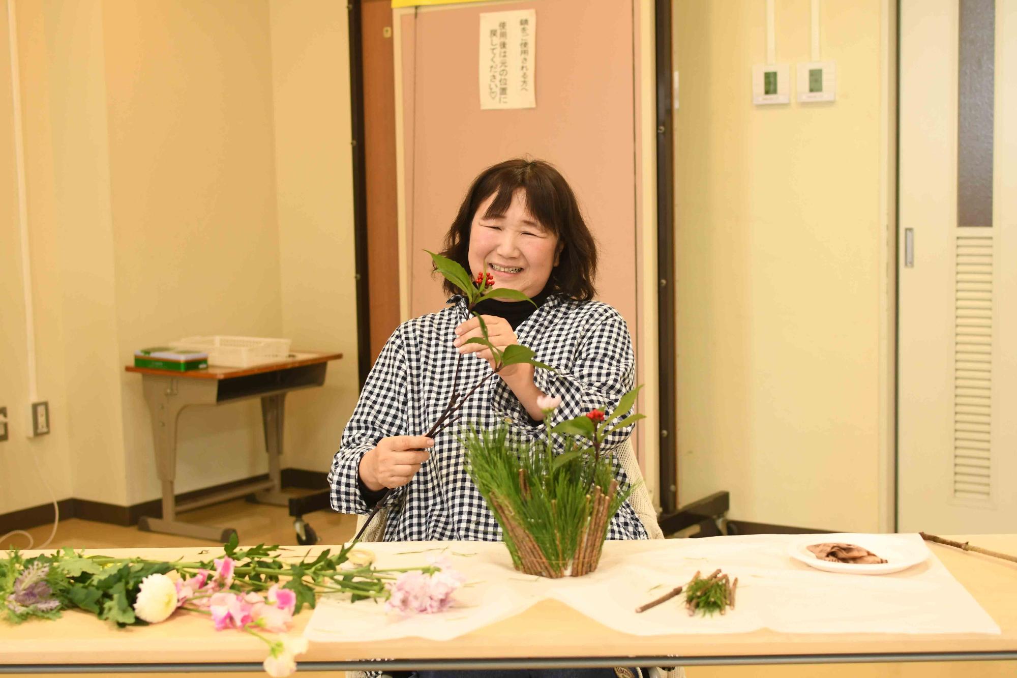 20231226フラワーアレンジメント14