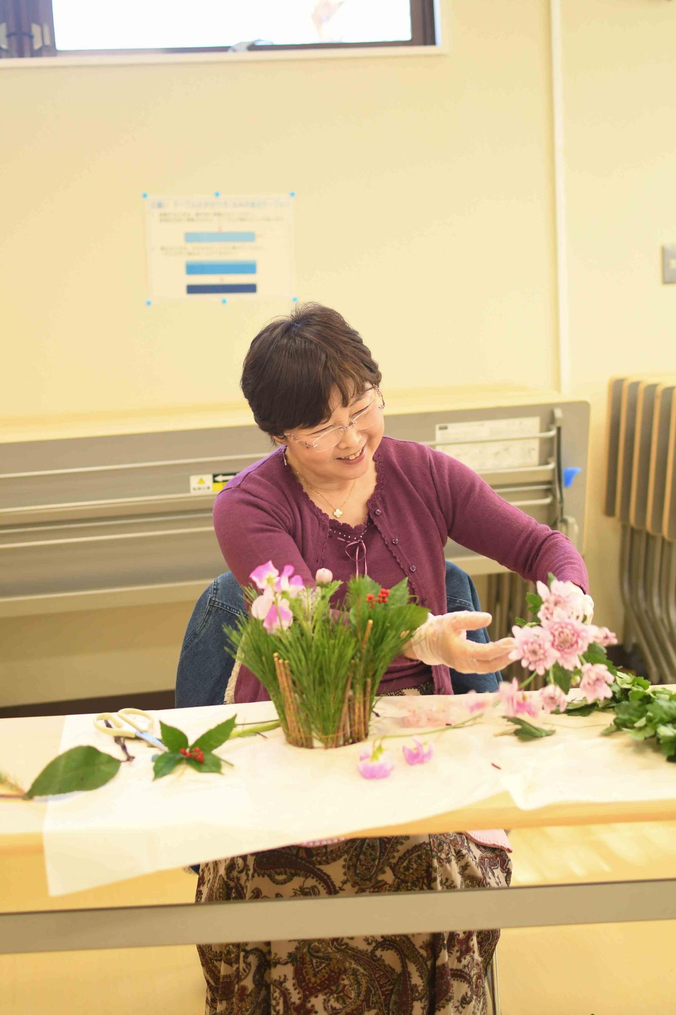 20231226フラワーアレンジメント15