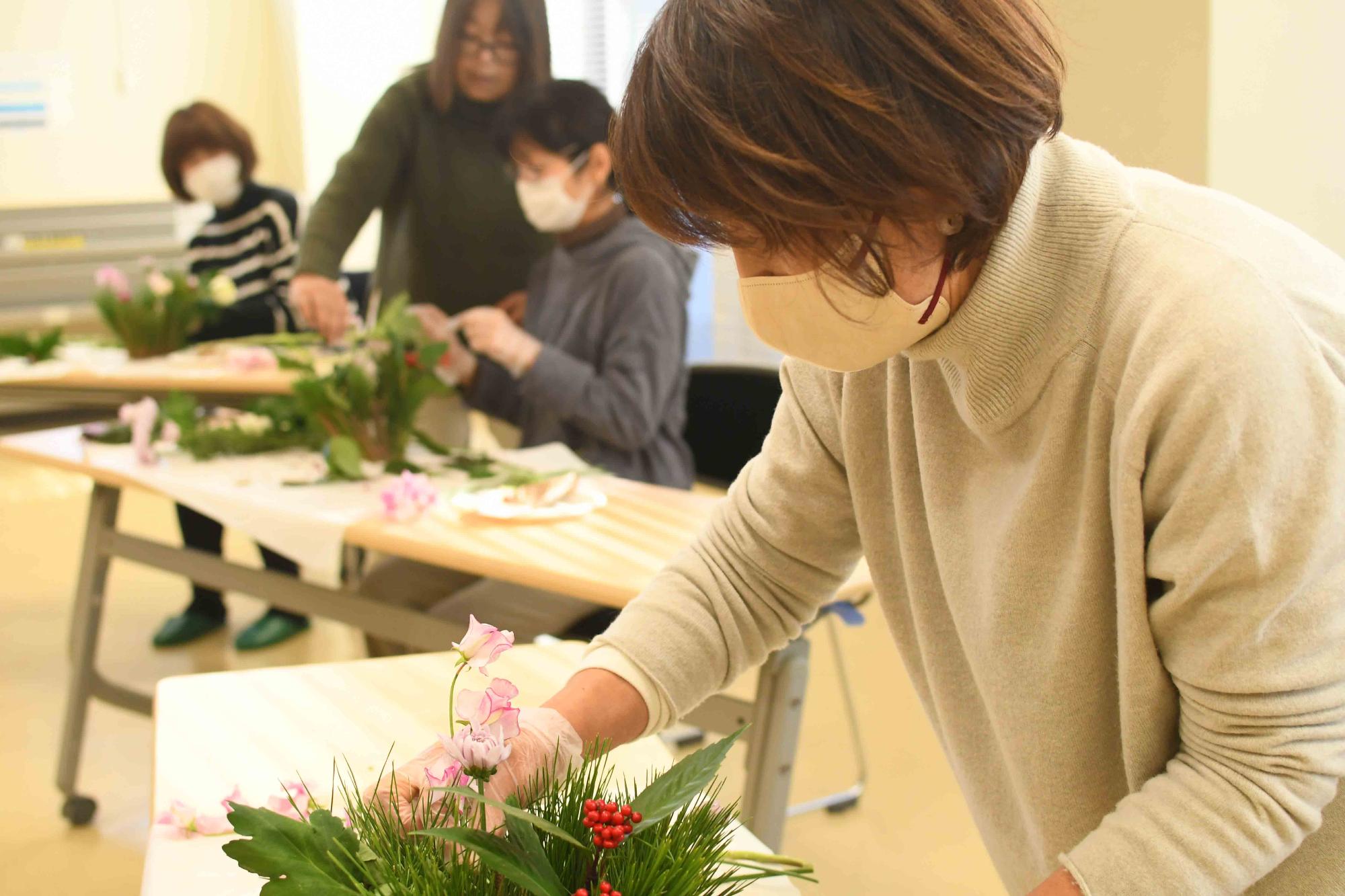 20231226フラワーアレンジメント19