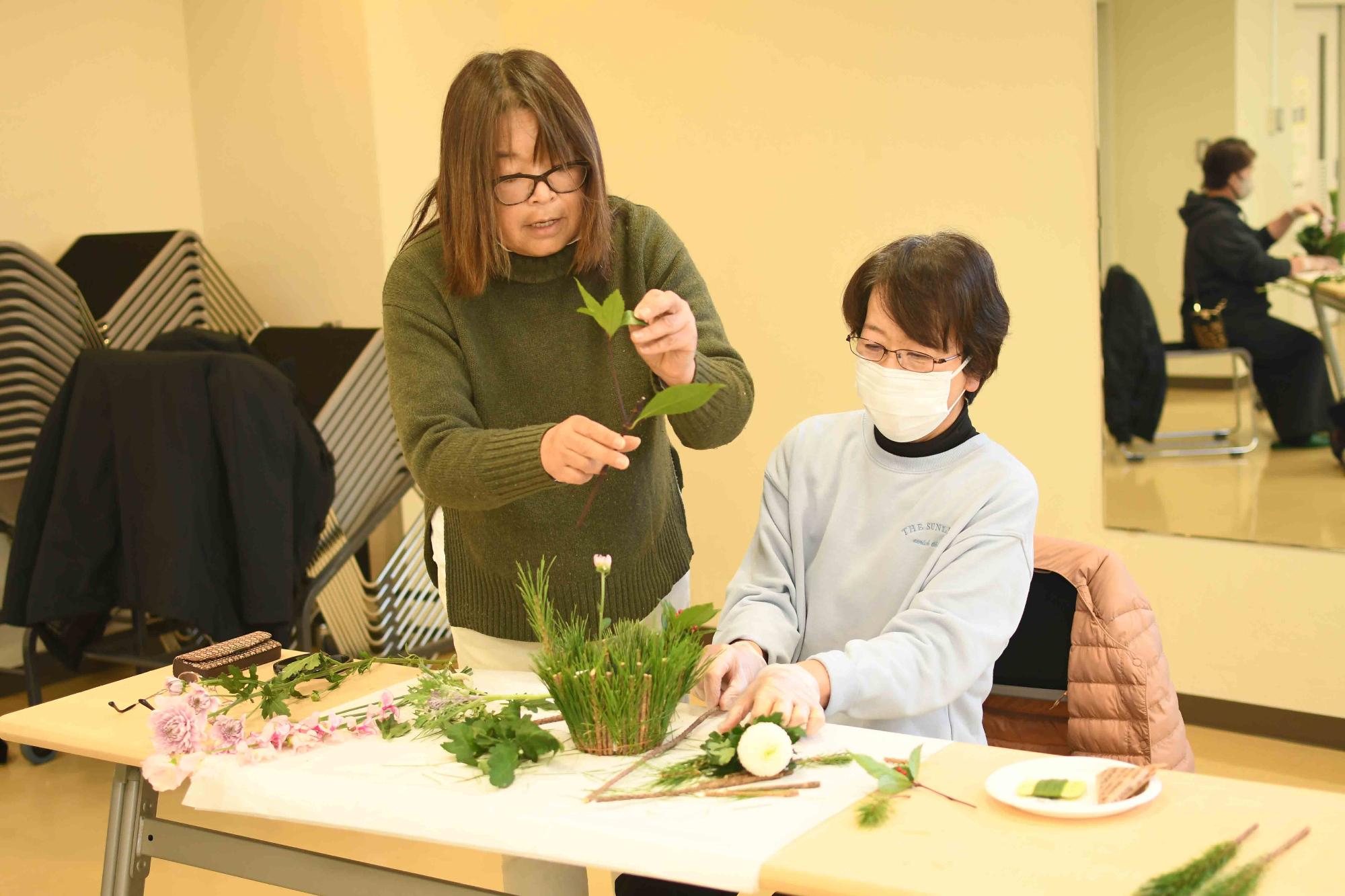 20231226フラワーアレンジメント20