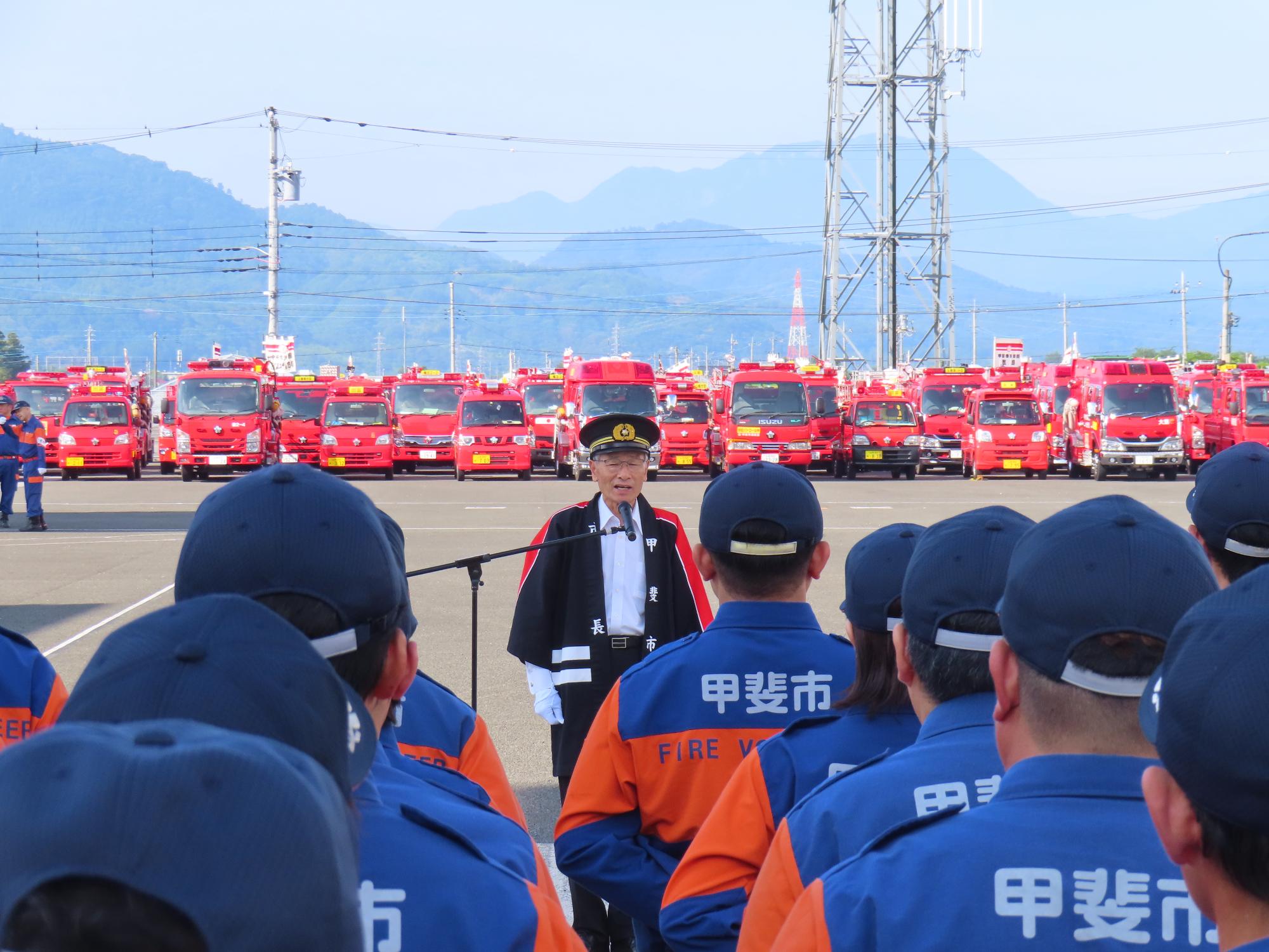 第50回甲府地区支部消防団総合訓練大会の写真