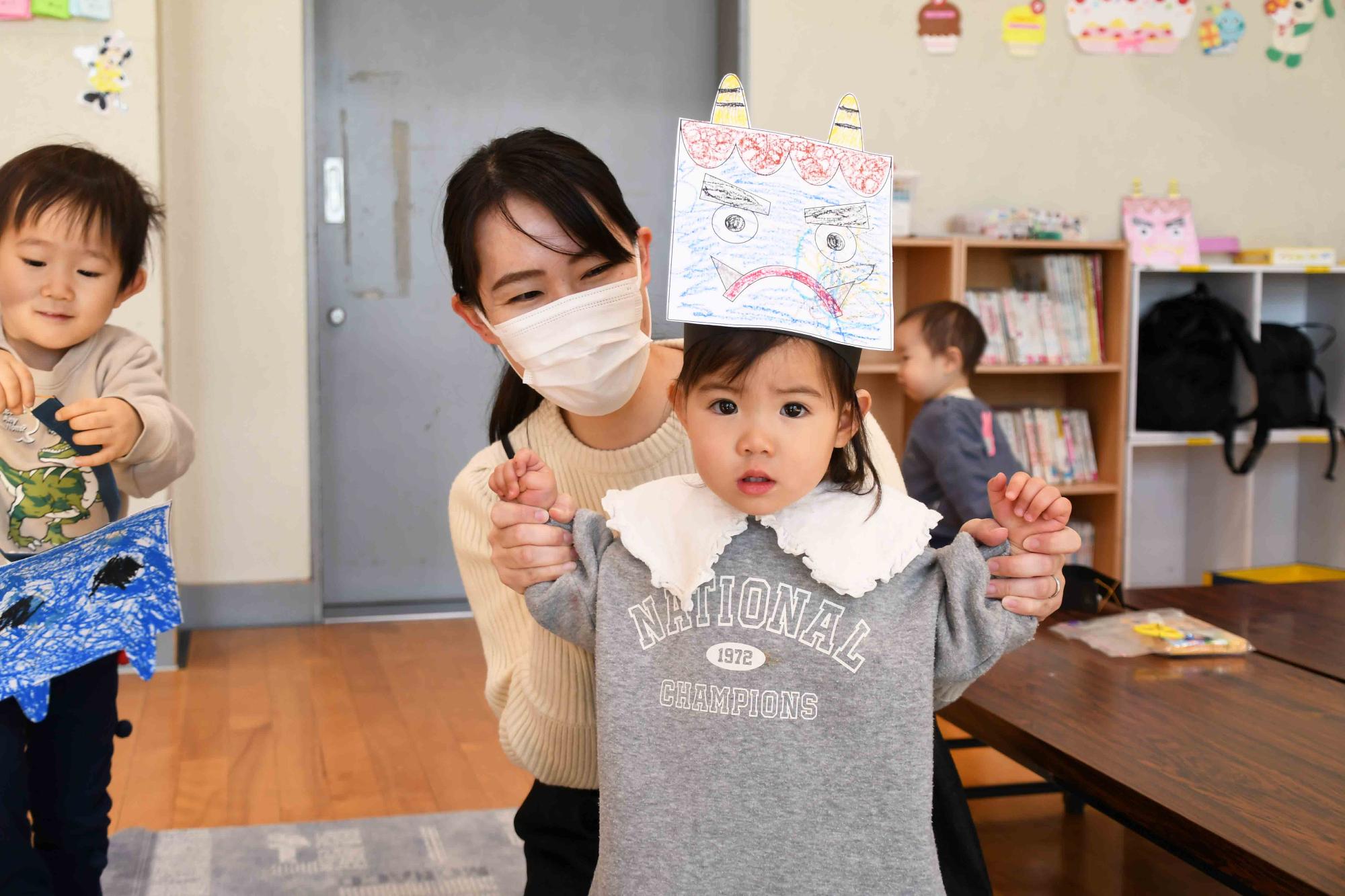 20240130竜王北児童館節分製作7