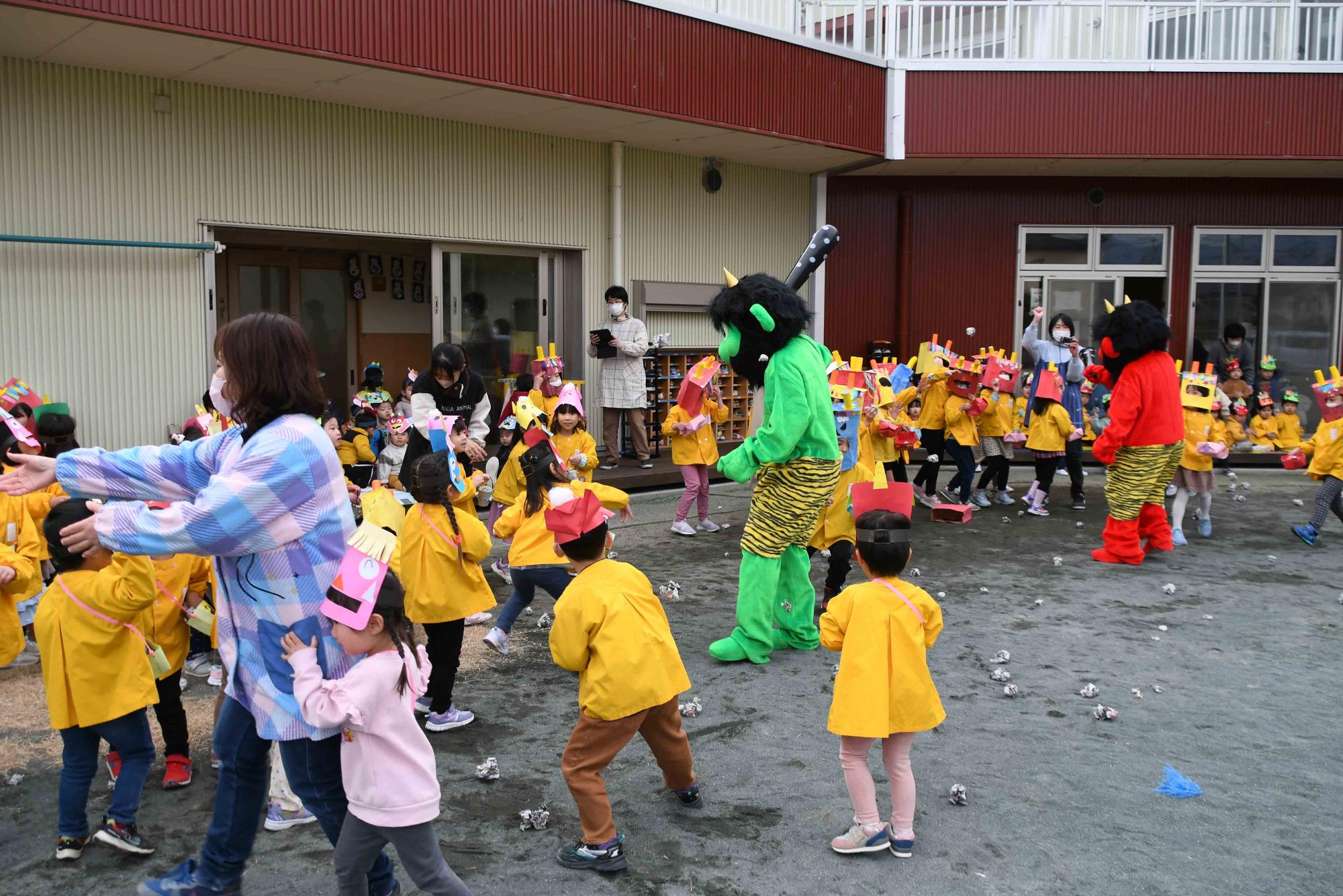 20240202竜王北保育園豆まき集会10