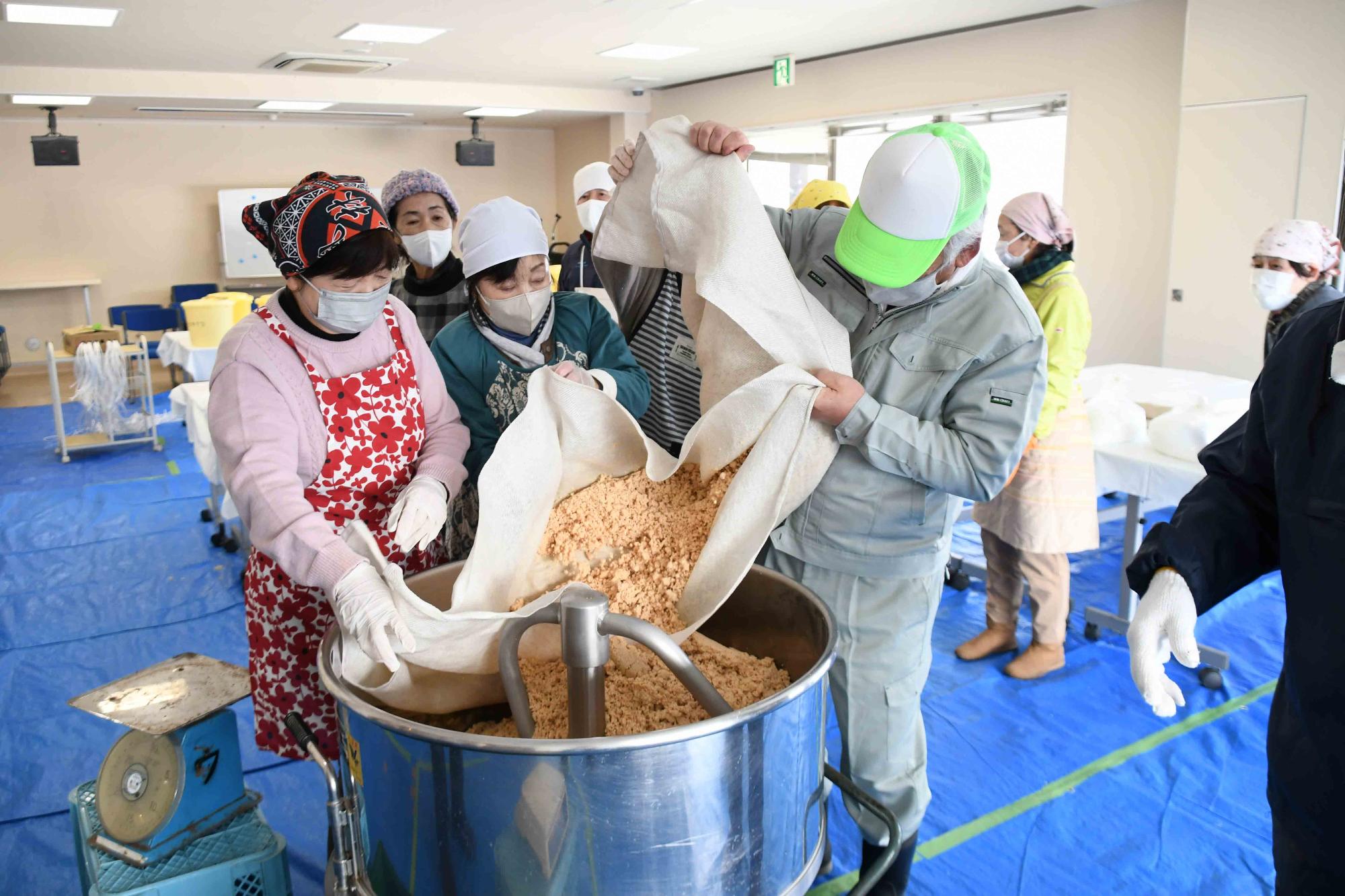 20240209ゆうのう敷島みそ作り体験6