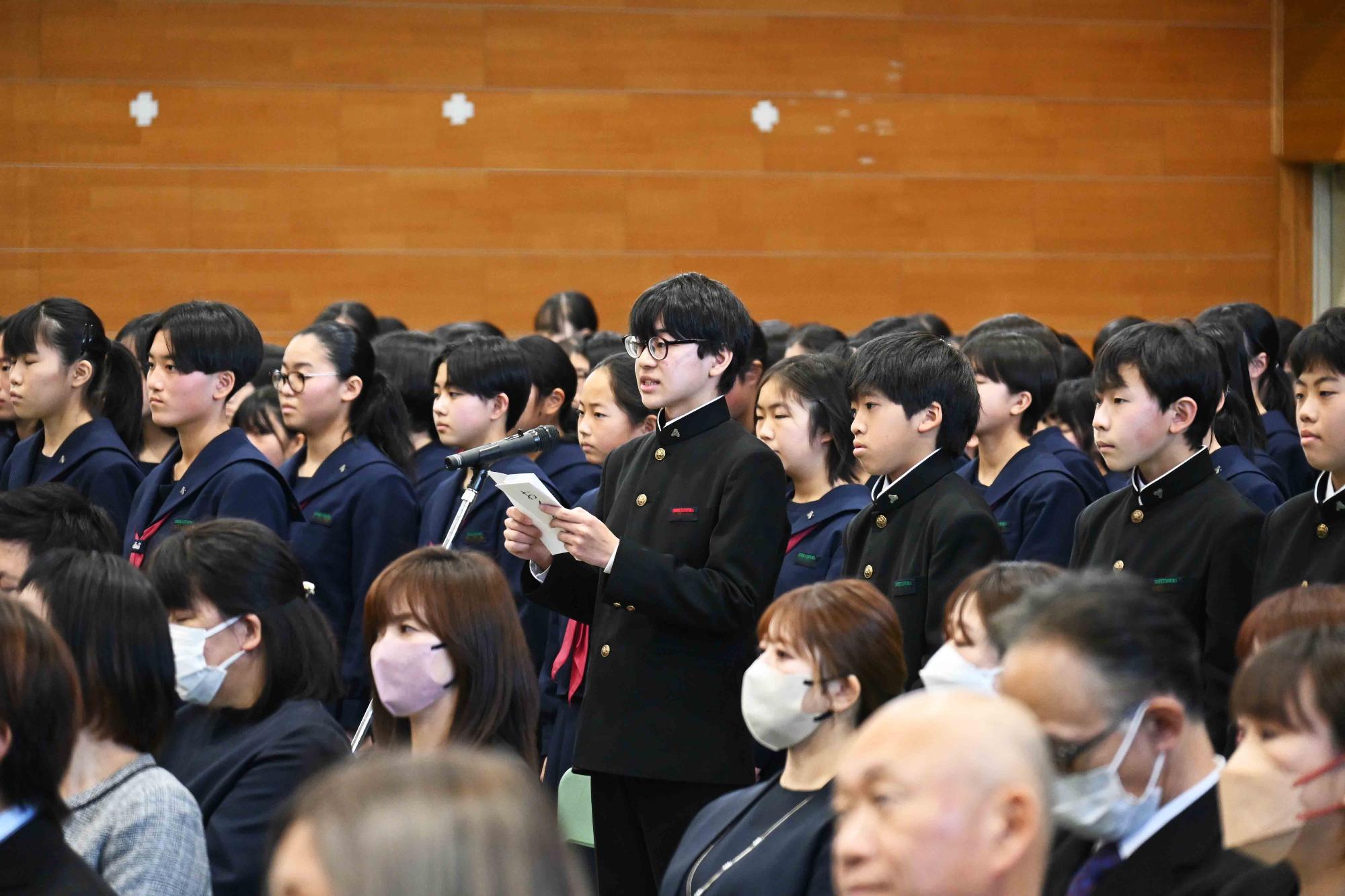 敷島中卒業式13