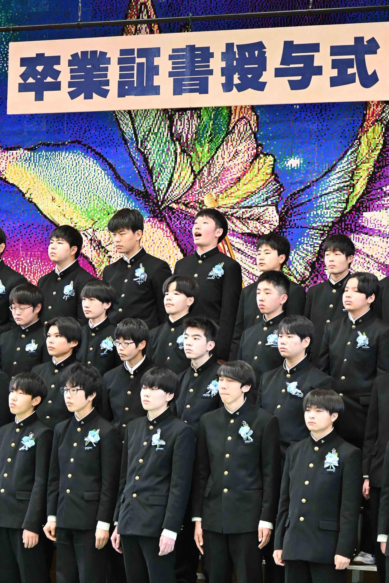 敷島中卒業式17