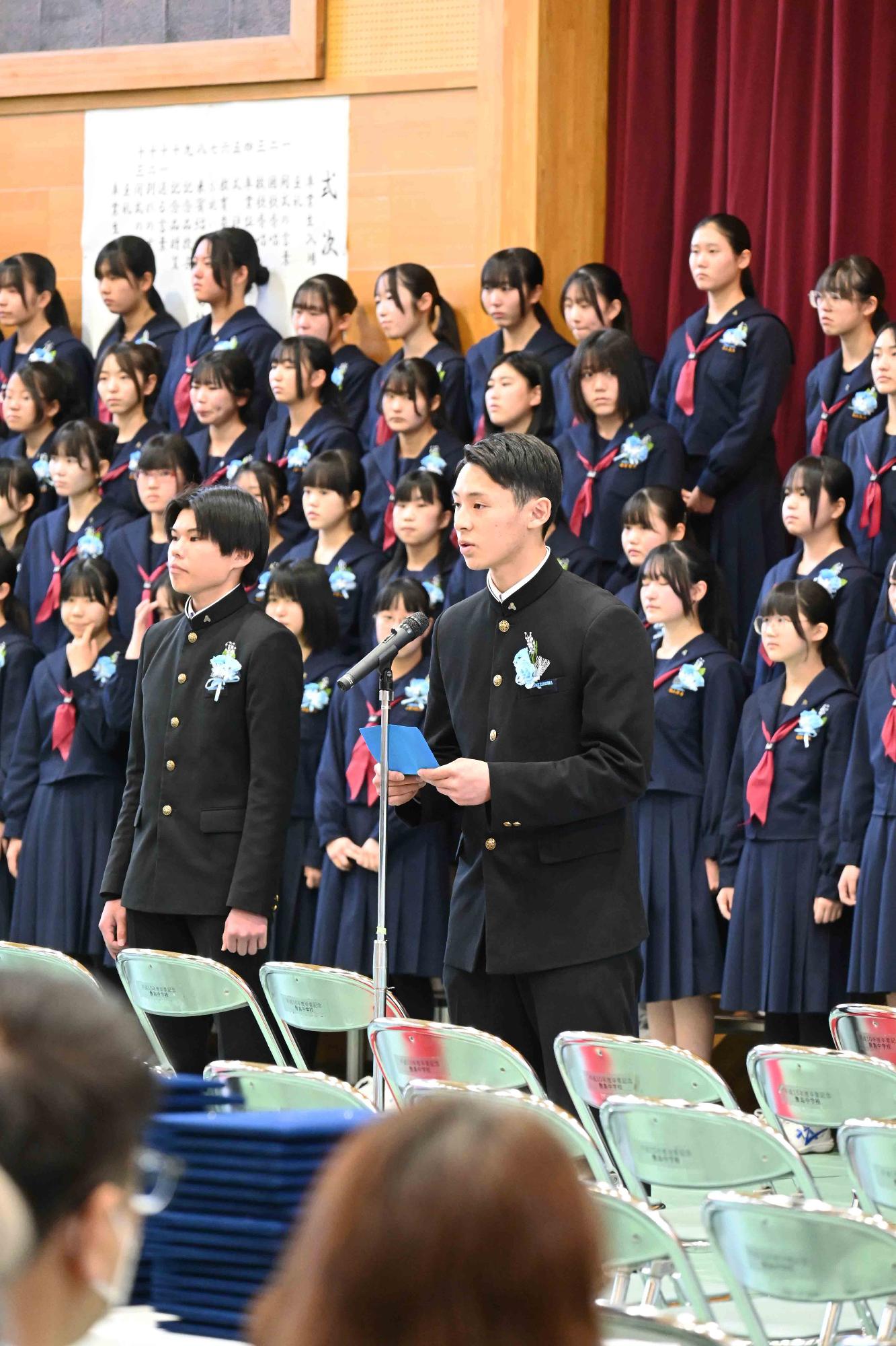 敷島中卒業式22