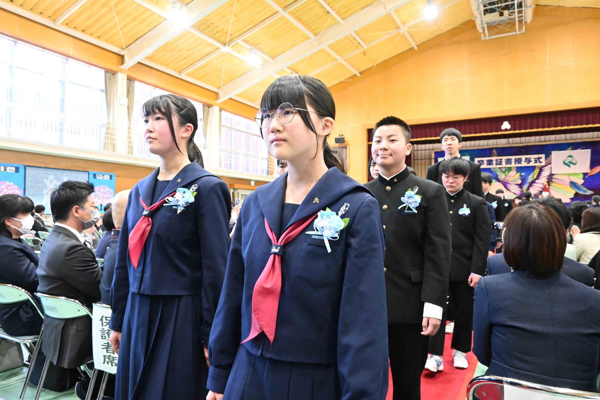 敷島中卒業式23