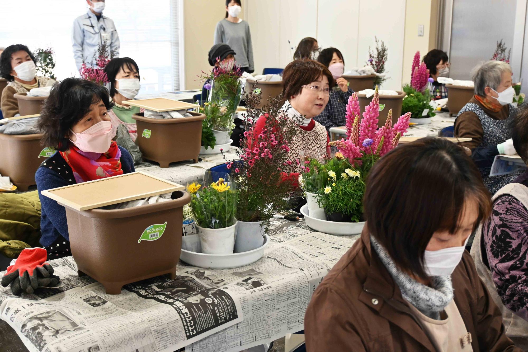 ふれ愛寄せ植え教室5