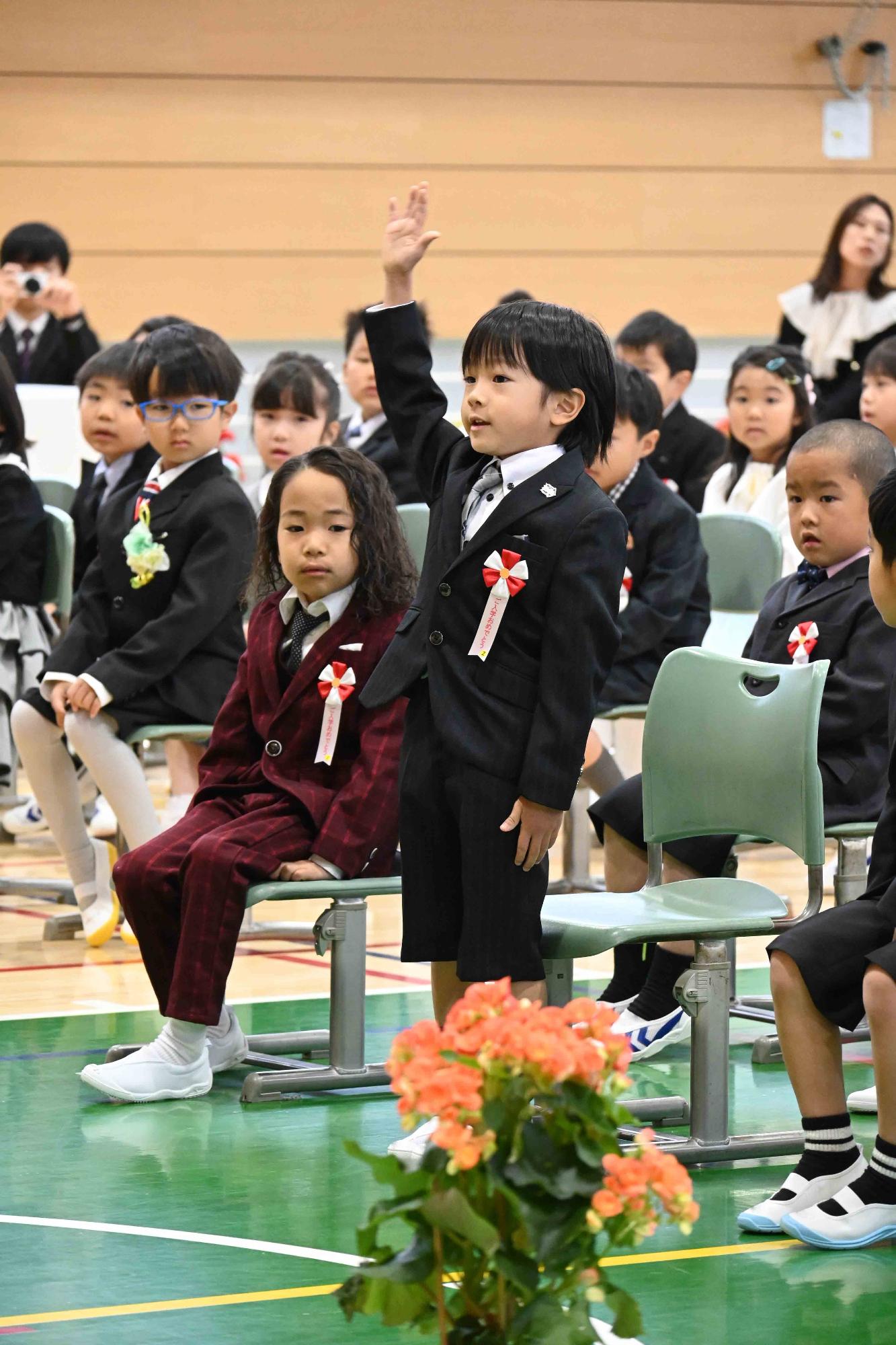 敷島南小入学式6