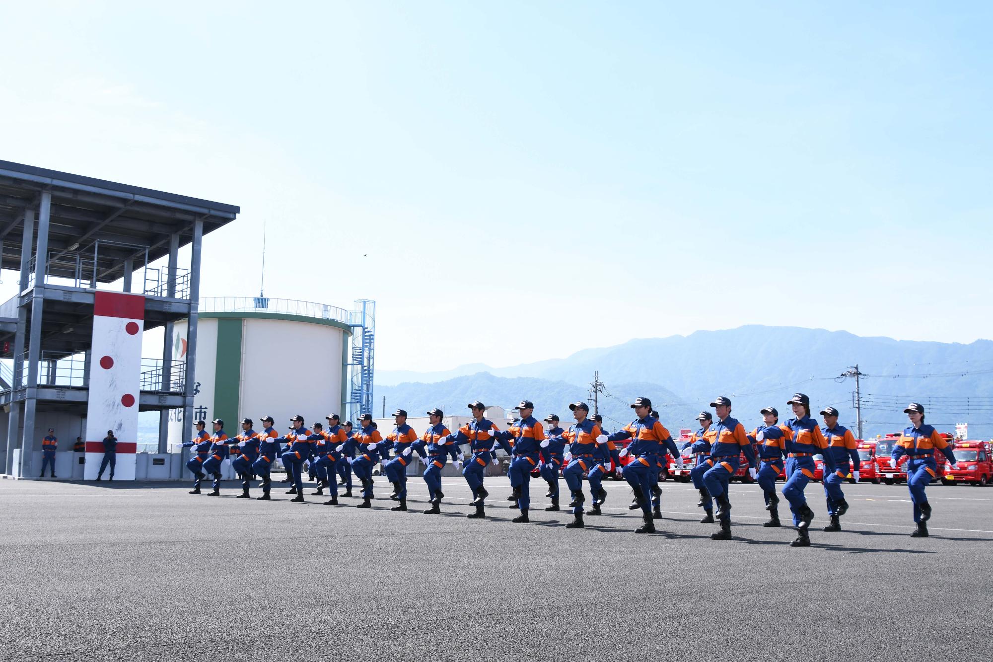 20240707甲府地区支部消防団員総合訓練大会5