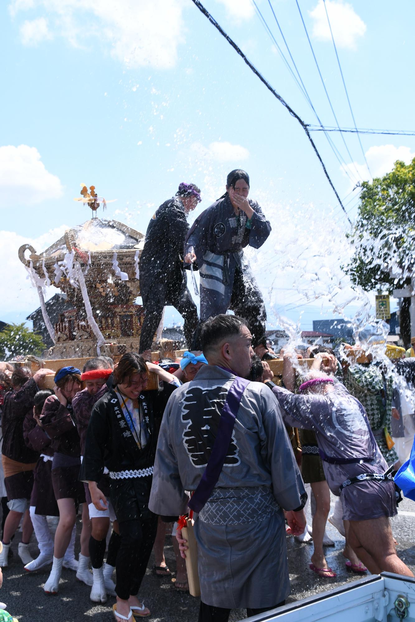 20240818原山神社祭典「水掛け祭り」4