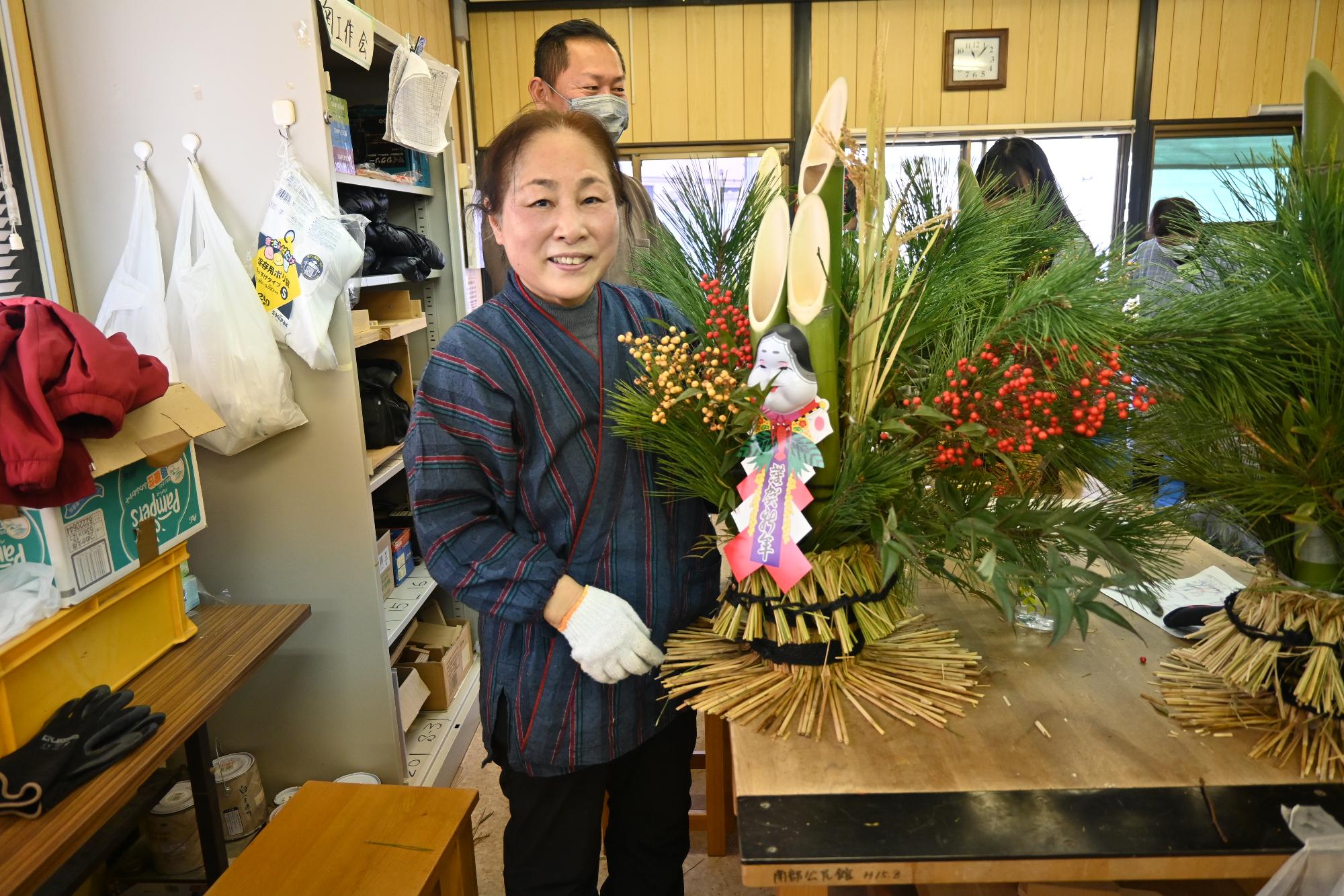 20241222手作り門松でお正月6