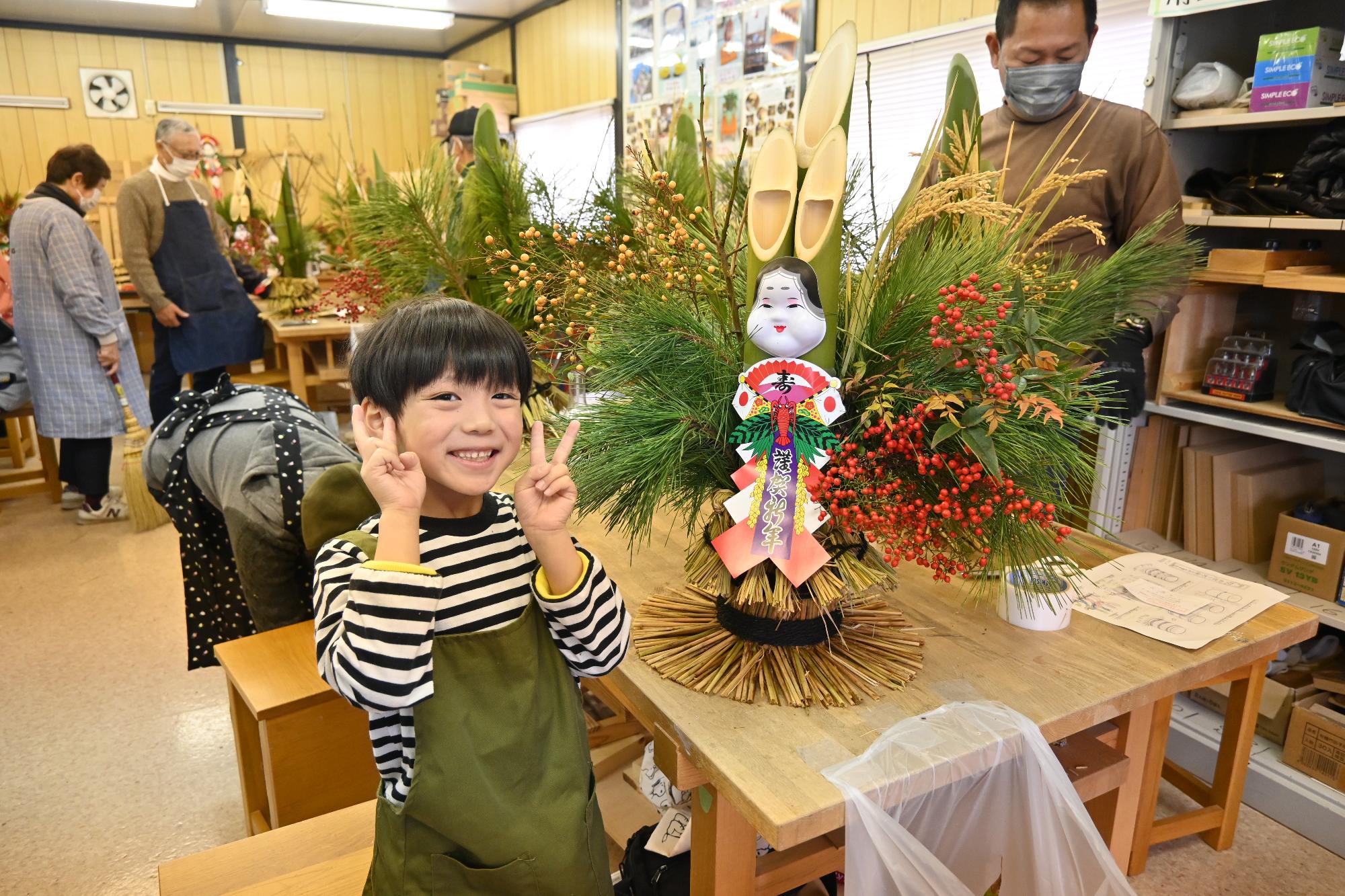 20241222手作り門松でお正月8