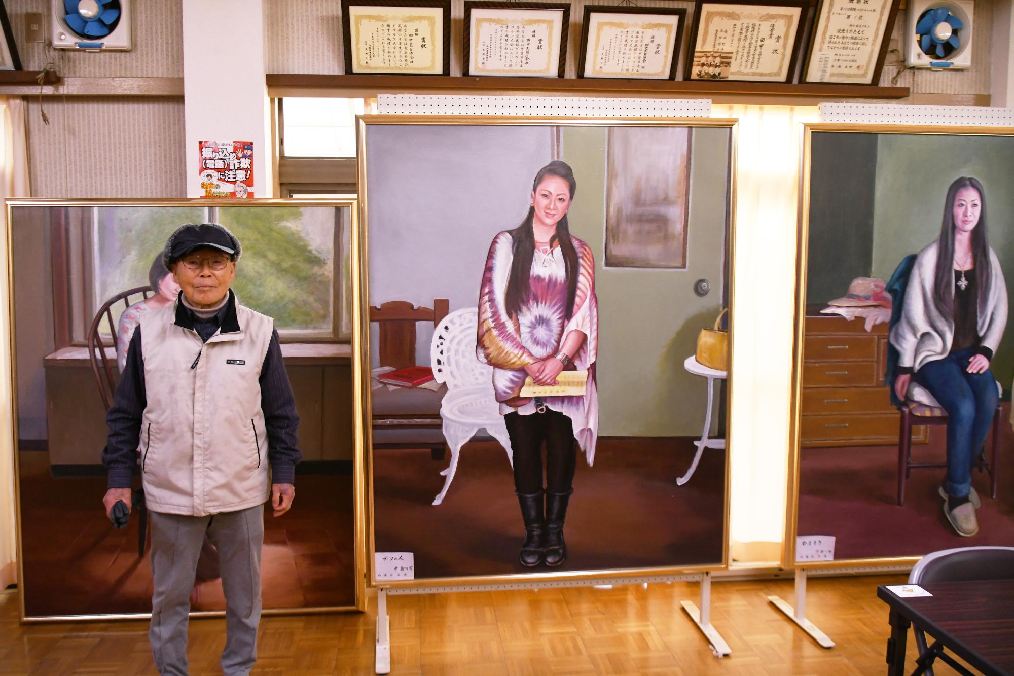 20250123田中区で油絵の作品展が行われました4