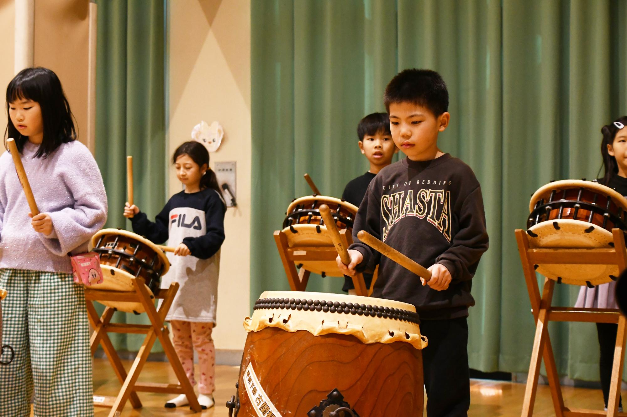 20250122竜王北児童館和太鼓体験5