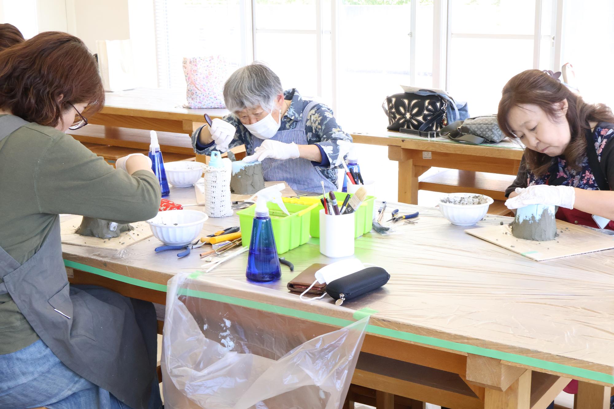 敷島公民館モルタルデコ教室4