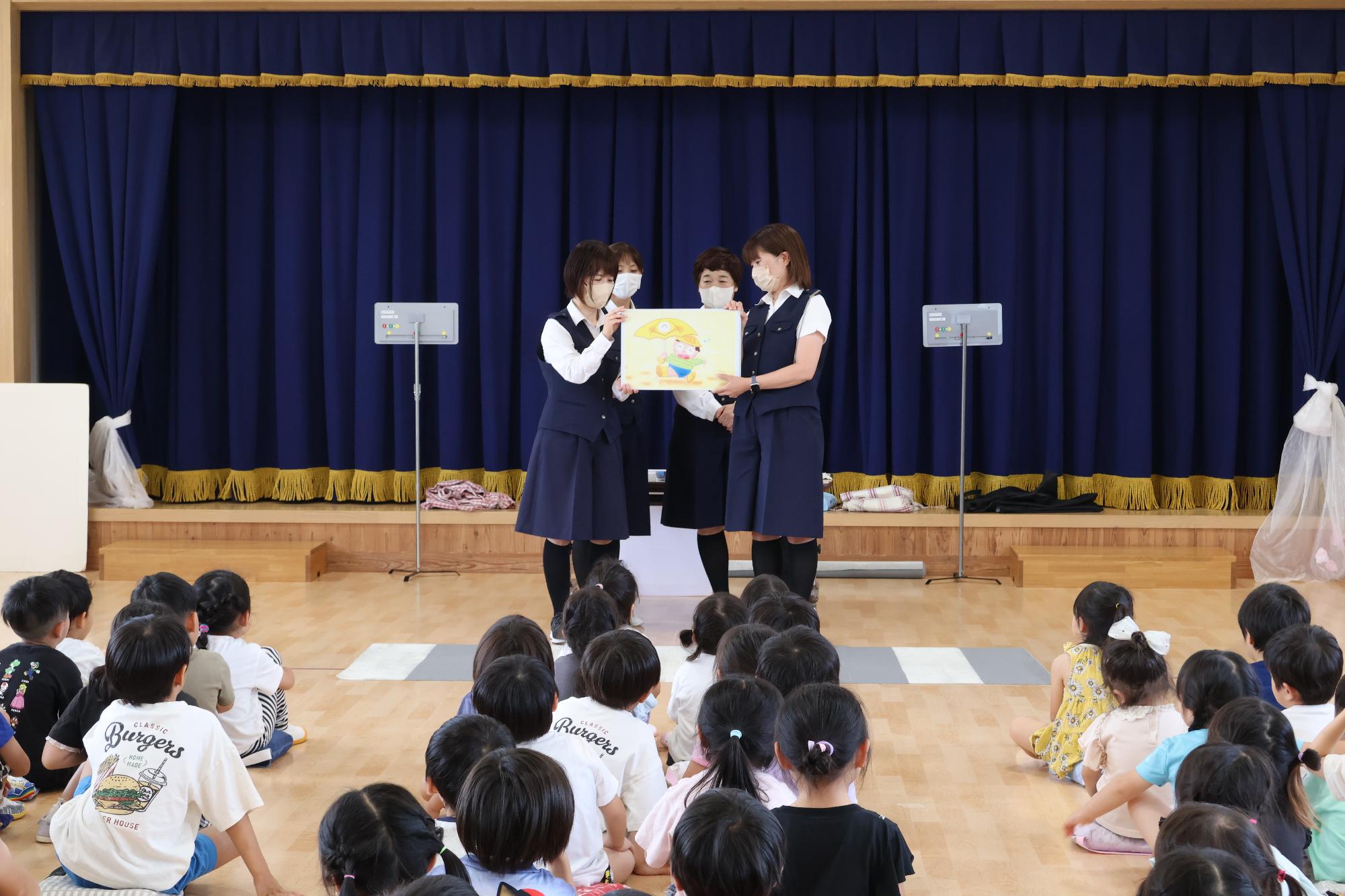 竜王東保育園 交通安全教室1