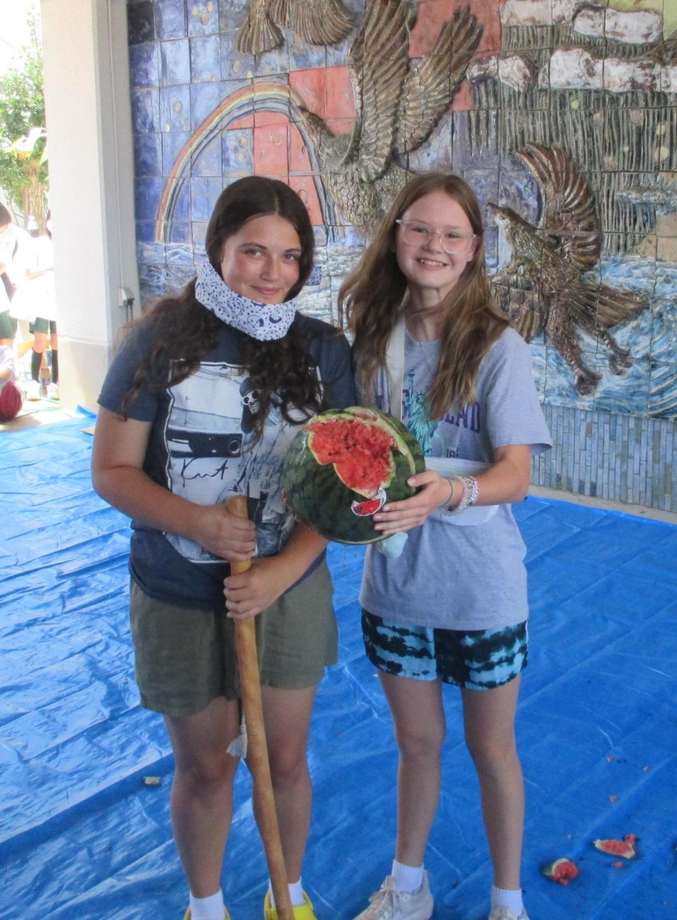 すいか割りをした写真