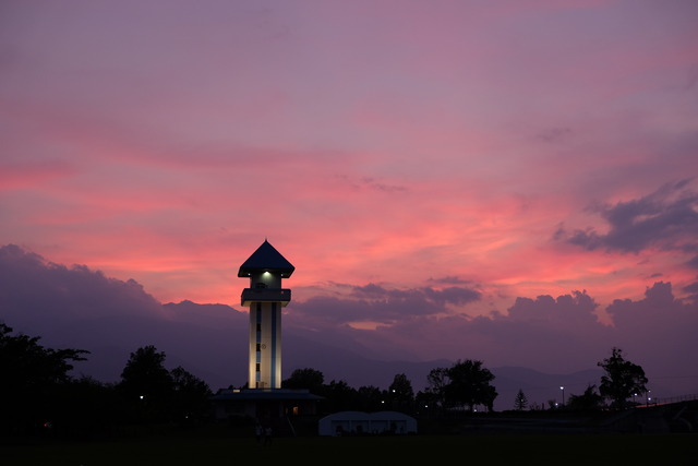 ドラゴンパークから見る夕日の写真2