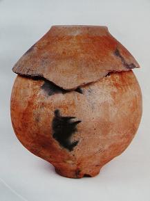 金の尾遺跡出土弥生土器壺棺の写真