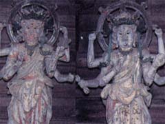 木造摩利支天像・愛染明王像の写真