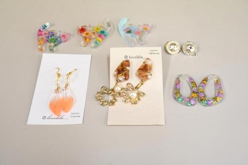 レジンアクセサリーの見本