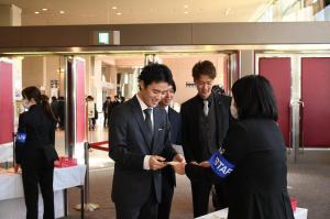 仲間で受付の様子